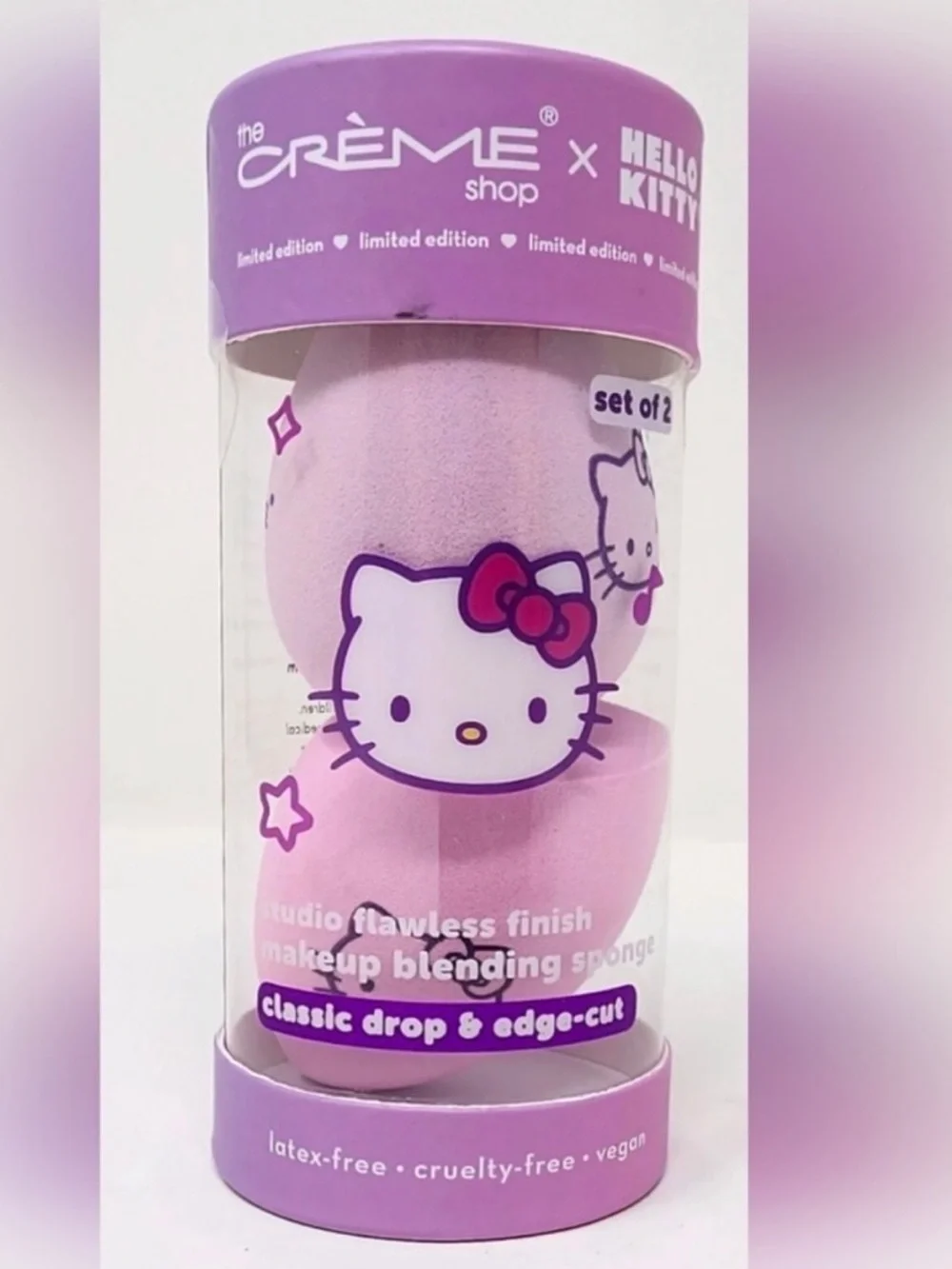 The Crème Shop x Hello Kitty Makeup Blending Sponge Duo Beauty Blender Set 2 pcs